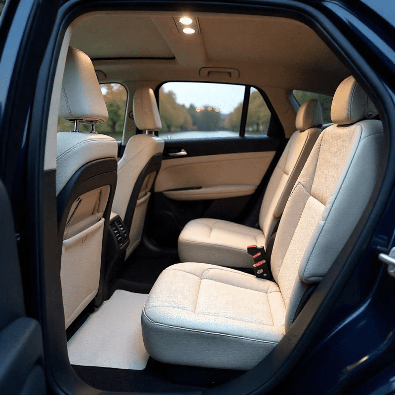 Automobilio salonas su sumontuota vibro izoliacija, gerinančia garso sistemos kokybę.